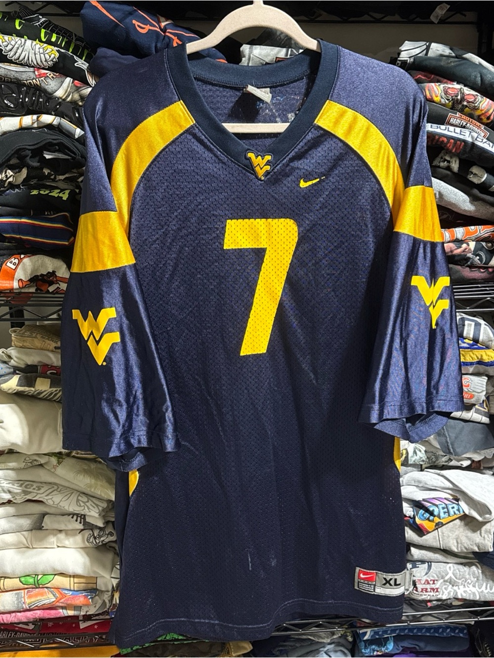 Vintage Nike West Virginia #7 Football Jersey Size Xl